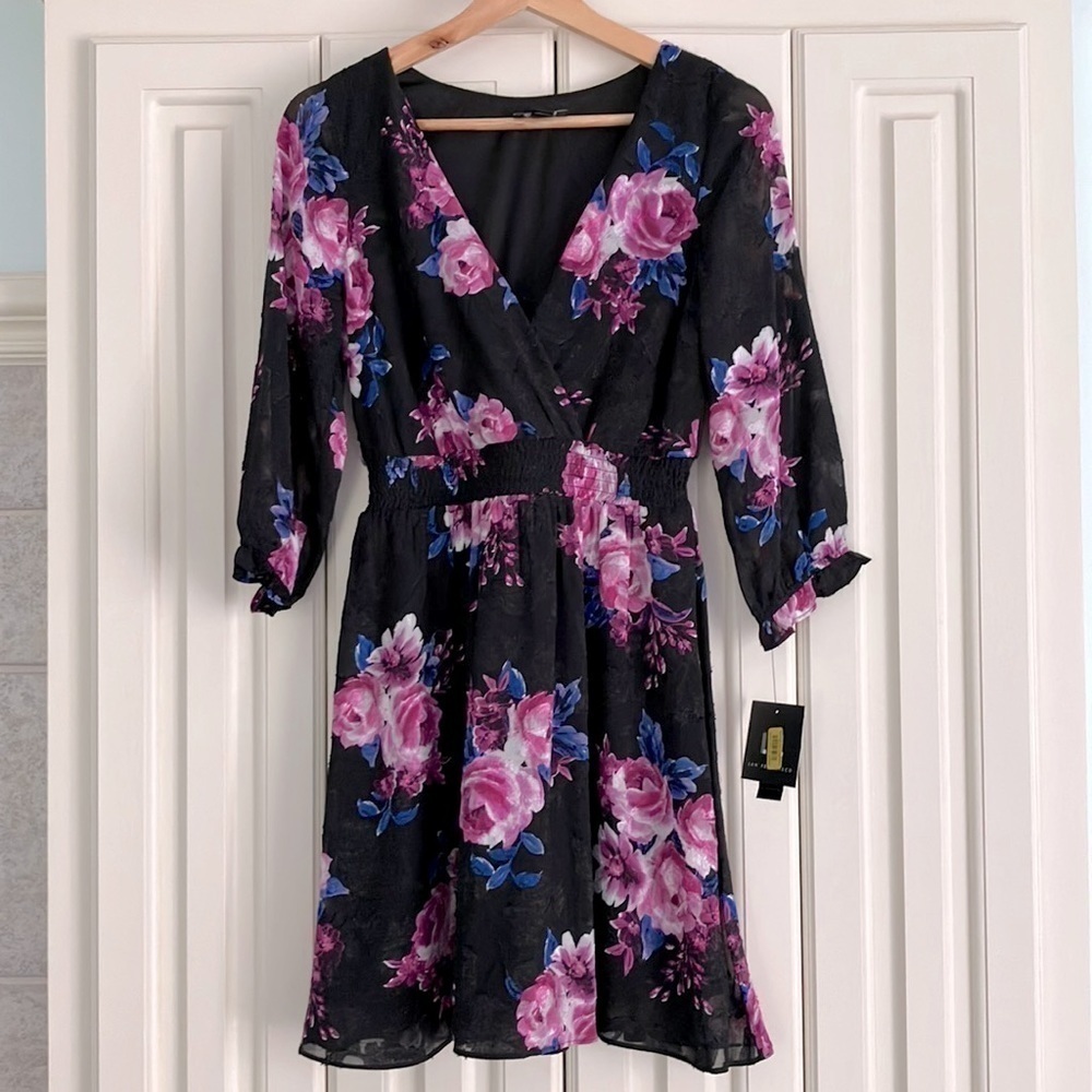 Garden FairyCore I.N. San Francisco Dillard’s V-Neck Floral Midi Dress S NWT